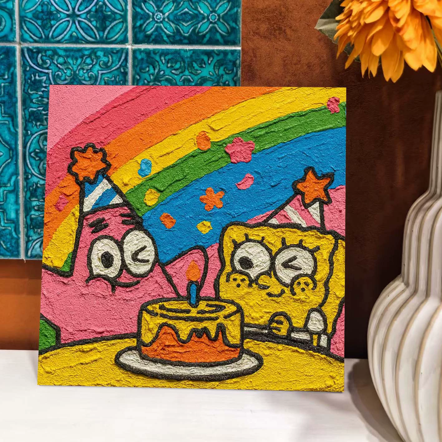 Регулируемая кварцевая песчаная-free DIY цифровая текстура painting с полным набором инструментов на кончиках пальцев, готовая к рисованию, кросс-граничная дропшиппинг для декора прилавка