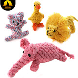 Хлопковая веревка для собаки игрушка оптовая форма животного пирога