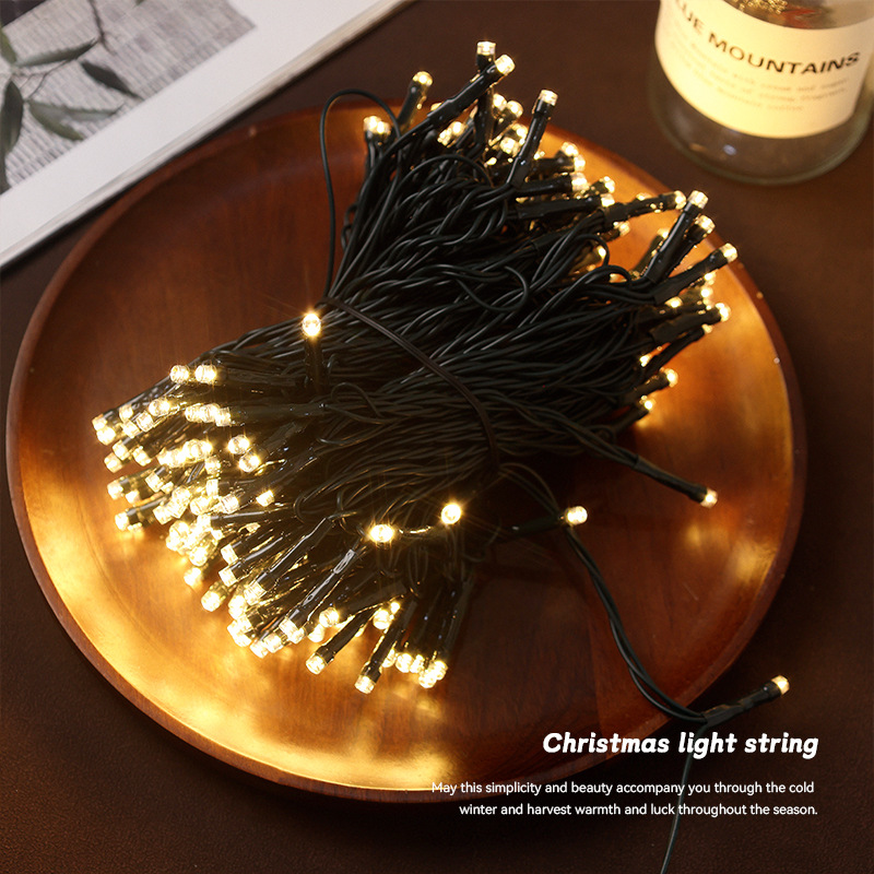 Decoraciones de Navidad LED lámpara cálida caja de baterías estrella lámpara parpadeo lámpara de cadena de árbol de Navidad colgante
