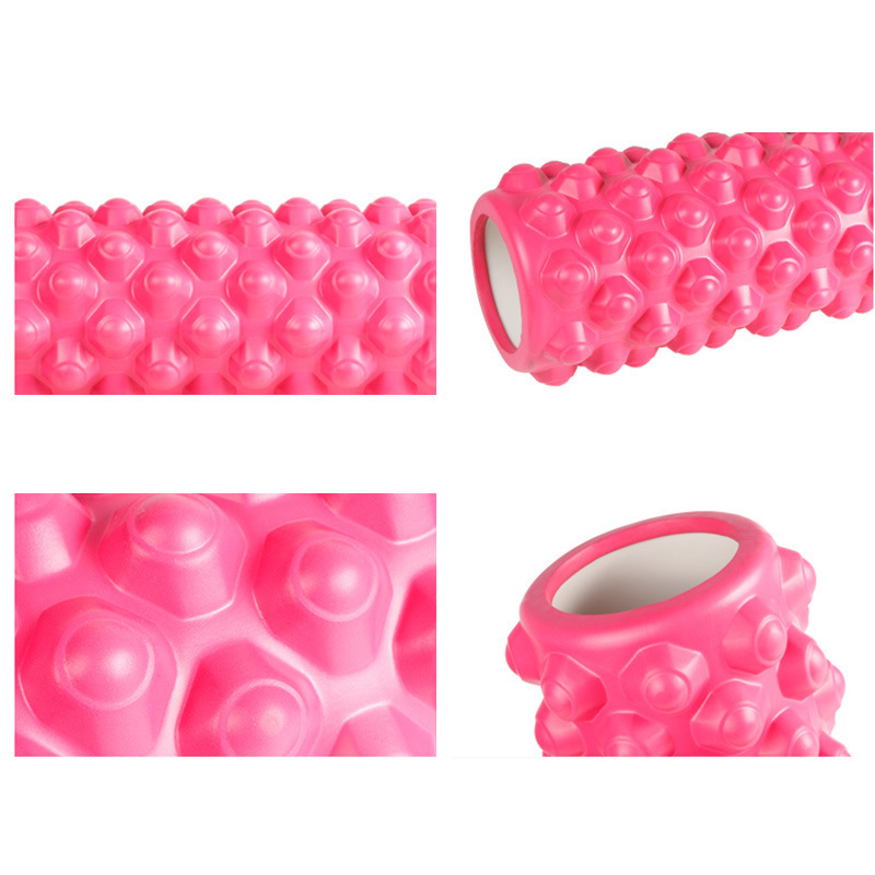 Rodillo de eje de espuma de yoga columna de yoga palo de dientes de lobo rodillo de relajación muscular que forma masajeador de pantorrilla Suministros de Fitness