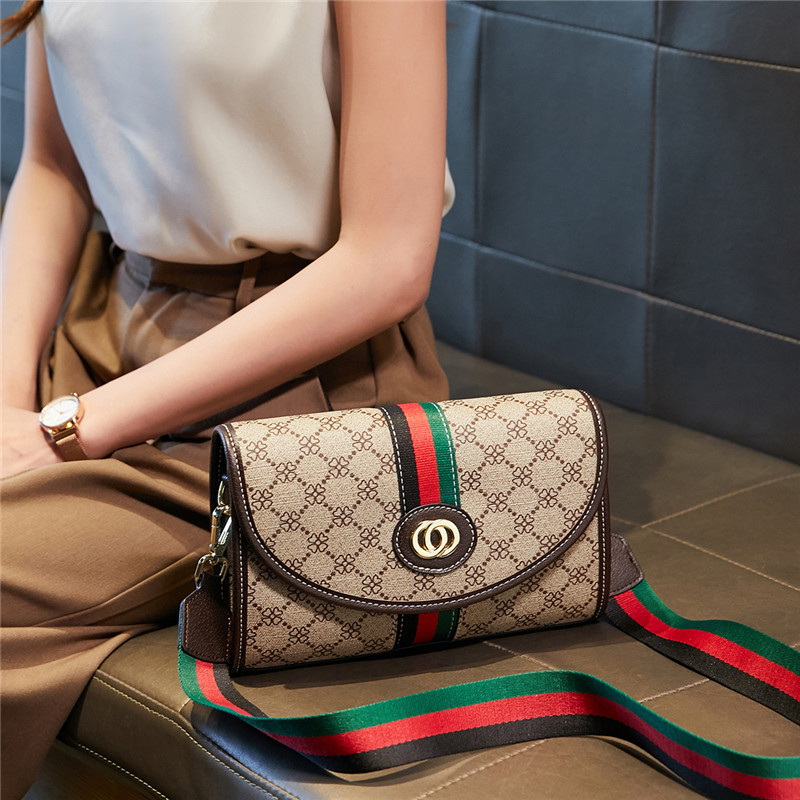 Bolso bandolera cuadrado para mujer, diseño de contraste de color