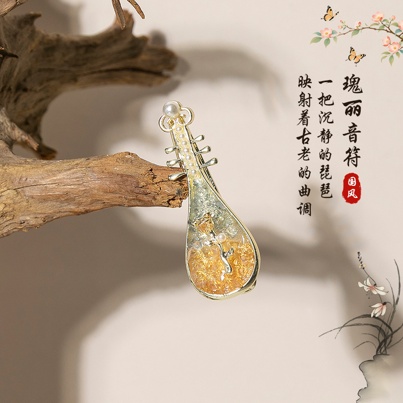 新しい中国風のパールタッセルヘアピン女性のための扇形のバラの花前髪クリップサイドクリップヘアアクセサリーギフトガールフレンドのため|undefined