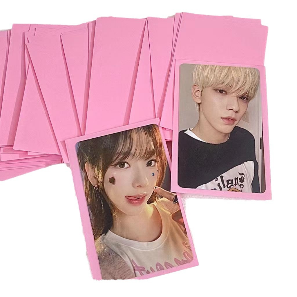 Ins Light Color Double-Layer Card Film Card Holder High-Looking Idol Album Photo Protective Cover Star-Chasing Small Card Protective Cover