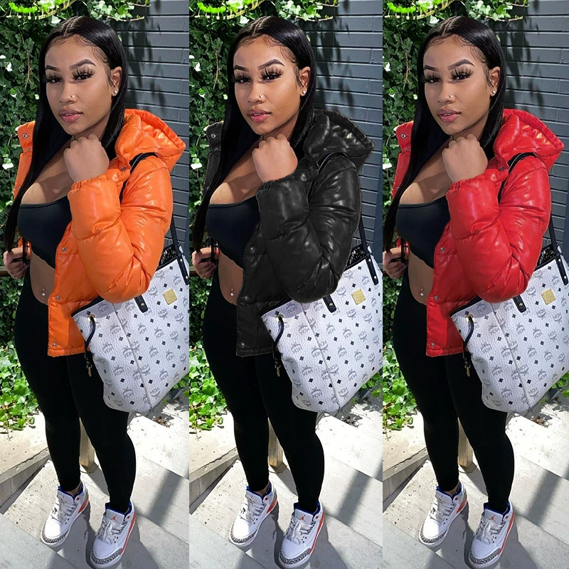 10026 Европейская и американская Amazon независимая станция женская одежда модная повседневная однотонная куртка с капюшоном на хлопковой подкладке