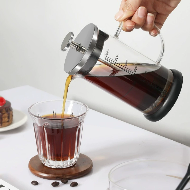 Glass coffee pot, coffee filter for home use