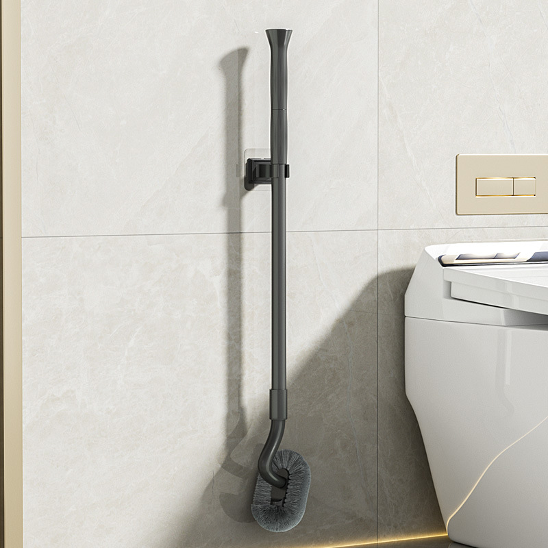 Nuevo cepillo de inodoro retráctil de mango largo, cepillo de inodoro limpio, cepillo de lana suave sin esquina muerta, cepillo de inodoro de mango alargado