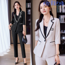 职业西装套装女夏季气质女神范高端西服外套职场正装珠宝店工作服