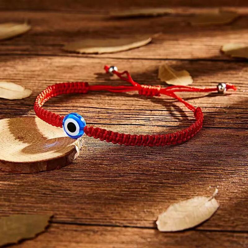 Hot Turkish Blue Eyes Devil Eyes Hand Woven Devil's Eye Adjustable Knot Friend Bracelet