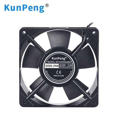Factory direct sales 12cm fan 220v industrial equipment 12025 fan ball cabinet 110v cooling fan