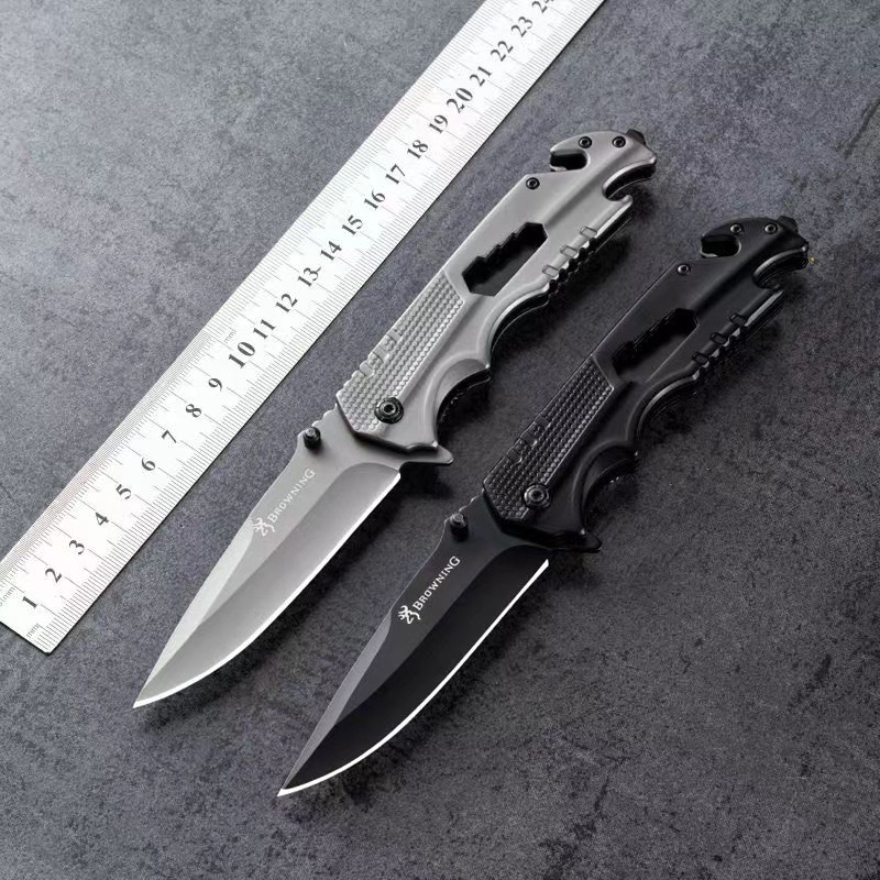 户外高硬度折叠小刀 露营多功能折刀 全钢便携折刀水果刀现货