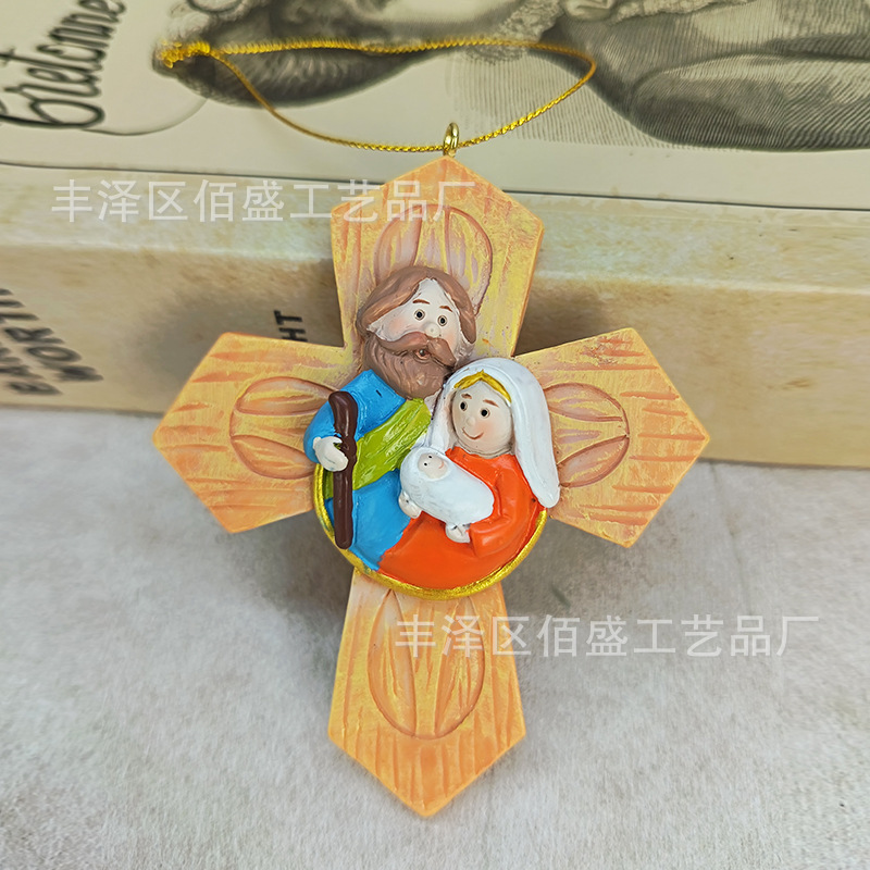 Regalos de Navidad transfronterizos Personajes de dibujos animados Nacimiento Combo pesebre Decoración de escritorio Accesorios de vacaciones Artesanías