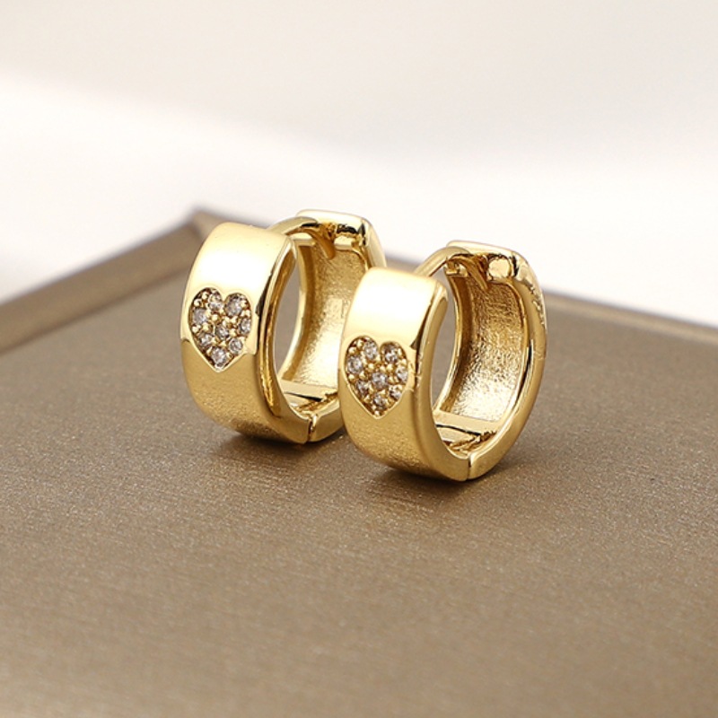 Copper fashionable sophisticated elegant stone inlay with zircon…