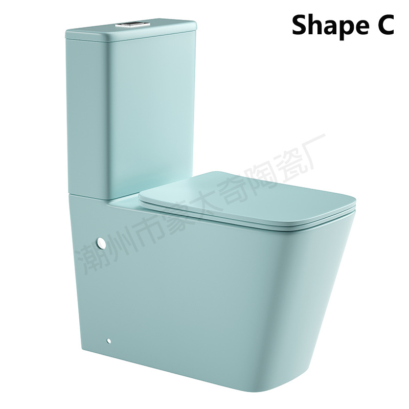 Inodoro negro Australia villa certificado WaterMark proyecto de hotel inodoro dividido directo negro mate