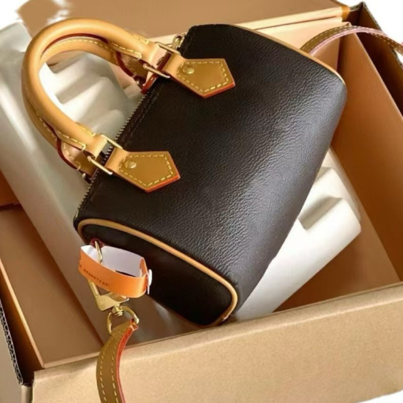 Louis Vuitton Nano Speedy Schultertasche Aus Echtem Leder_voghion.com