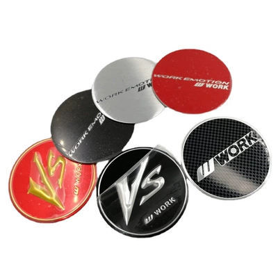 Modified Work Wheel Hub Stickers 45mm 50mm 56.5mm Car Wheel Hub Decals Aluminum Alloy Car Stickers Aluminum Logo