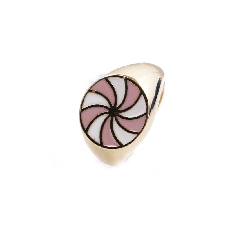 New Fashion Colorful Windmill Dripping Oil Geometric Ring Wholesale Nihaojewelry display picture 6