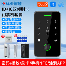 室外防尘防水双频密码指纹手机NFC刷卡蓝牙涂鸦APP门禁系统一体机