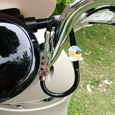 Helmet lock | Bike Basket - large-black-blue-hat-moon