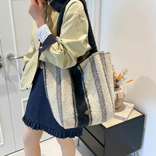 多色民族风毛绒双面托特包秋冬包包新款复古百搭手提单肩腋下包