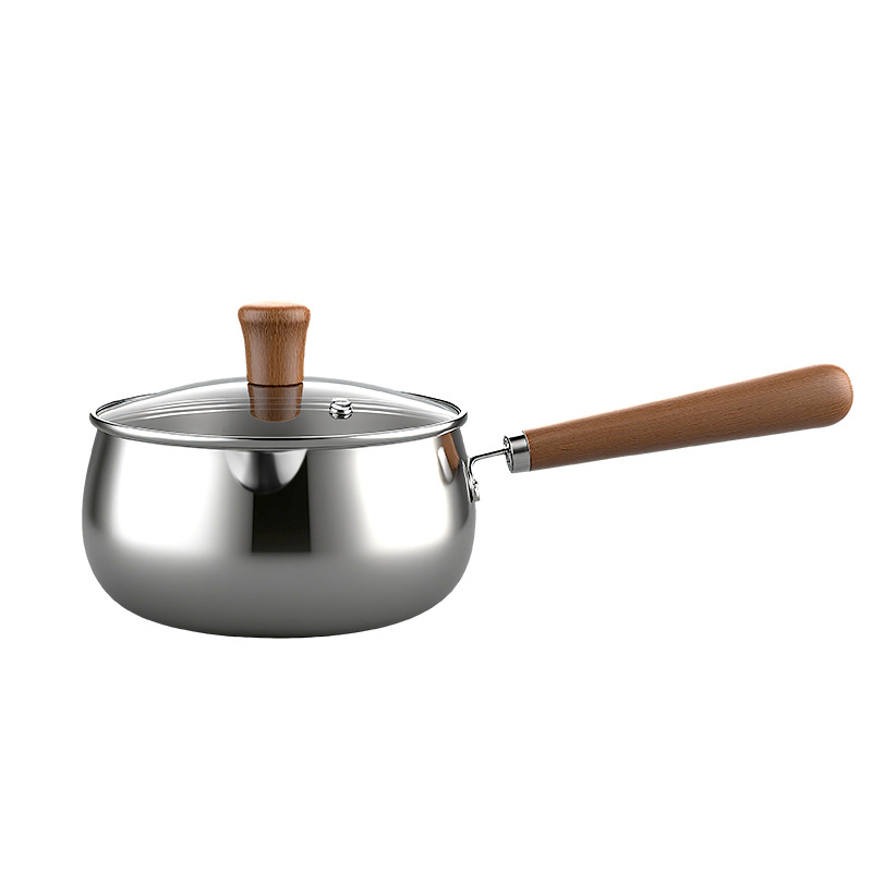 316 olla de leche de acero inoxidable para bebés, olla de alimentación infantil doméstica sin recubrimiento no pegajoso, olla de cocción de leche de un solo alimento, olla de cocina de cocina de cocina