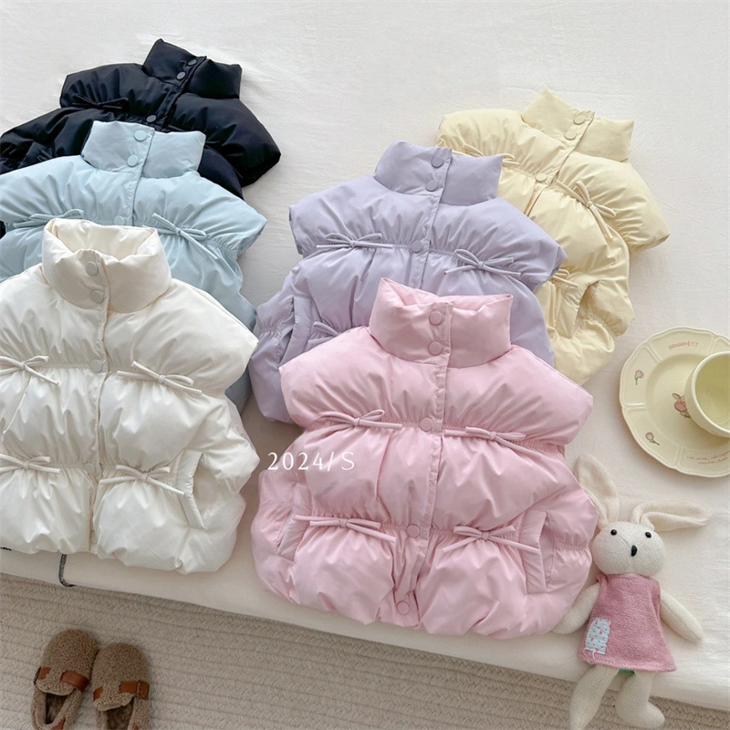 Chaleco salado de siete niñas, ropa de otoño e invierno, nuevo estilo, estilo occidental, chaleco de algodón para niños, chaleco cálido para bebés de invierno, chaleco