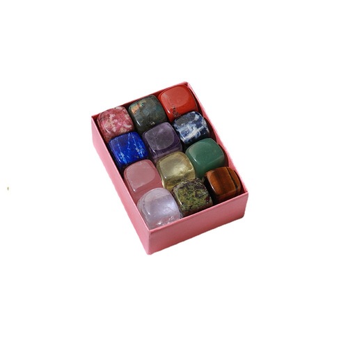 Natural crystal raw stone ice cubes chilled whiskey red wine gemstone quick-frozen ice cubes ice tartar gravel set combination