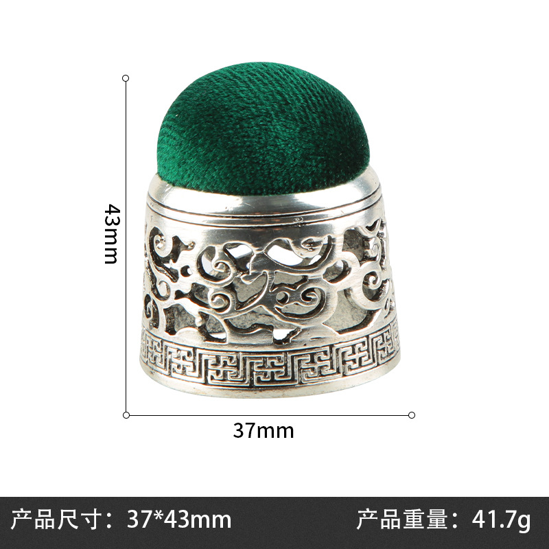 Retro hollow needle-silver