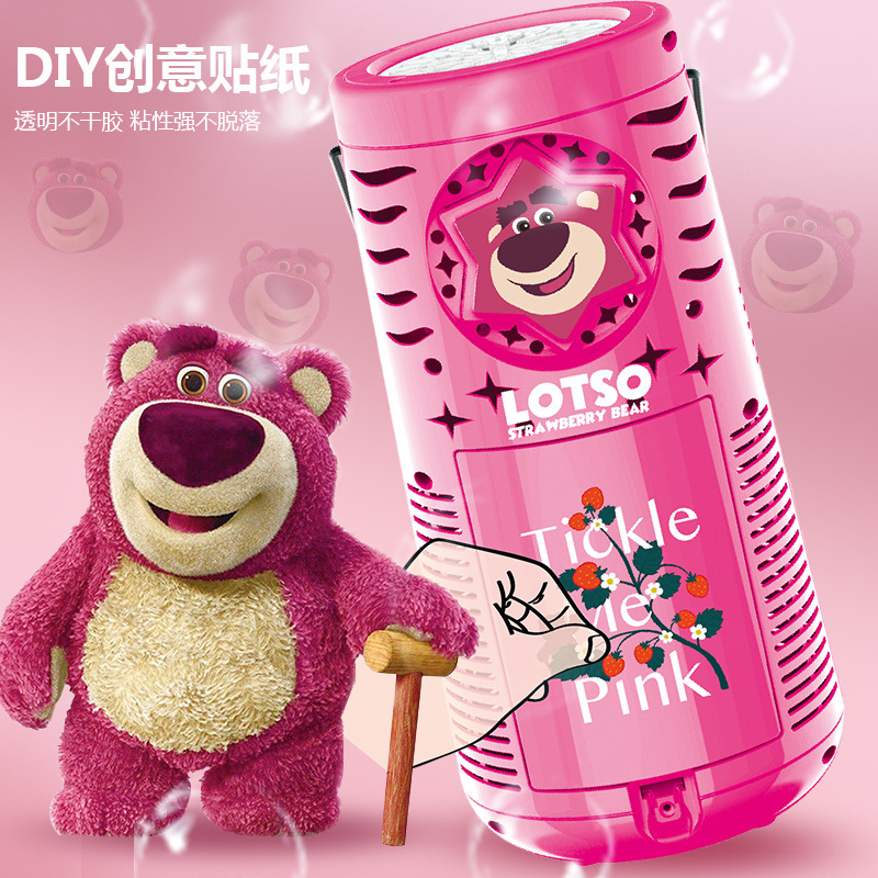 Nuevas máquinas de burbujas transfronterizas de Disney Strawberry Bear Fuegos artificiales burbujas pistola de burbujas automática juguetes para niños al aire libre