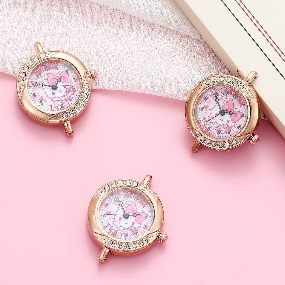 Universal Diy Watch head pendant bracelet accessories beaded women's watch cute cat hanging watch pendant watch alloy