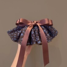 复古气质高级感碎花棕蓝裙摆发夹蝴蝶结弹簧夹发卡秋冬新款顶夹女