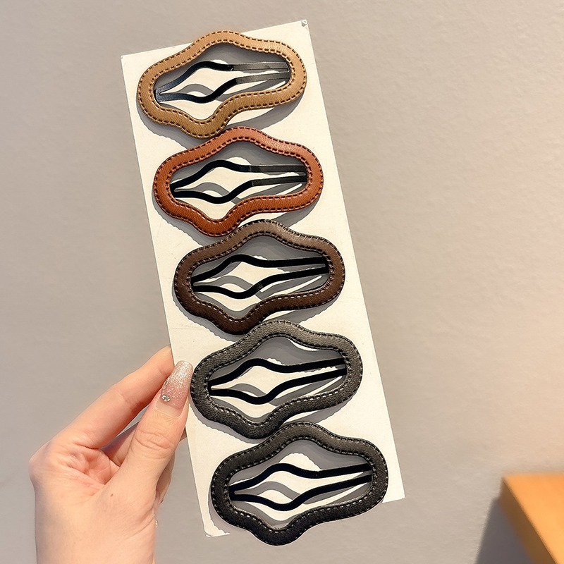 Nube de corteza coreana agujero bb clip detrás de la cabeza rotura pin de pelo 2024 nuevo frente lateral clip de mar de acero