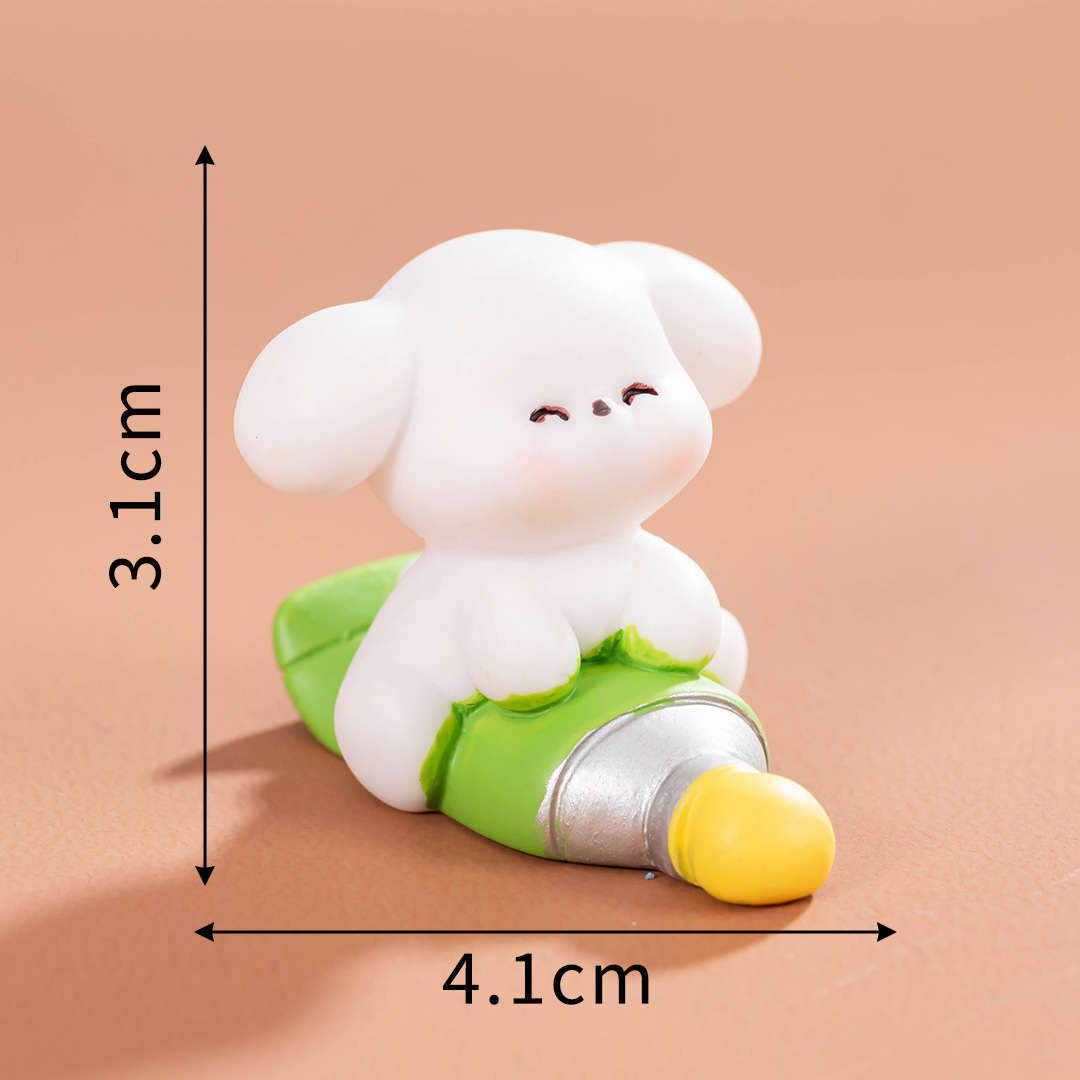 マイクロ風景クリエイティブかわいい絵画子犬人形 DIY ドールハウス装飾アクセサリーミニデスクトップ装飾品