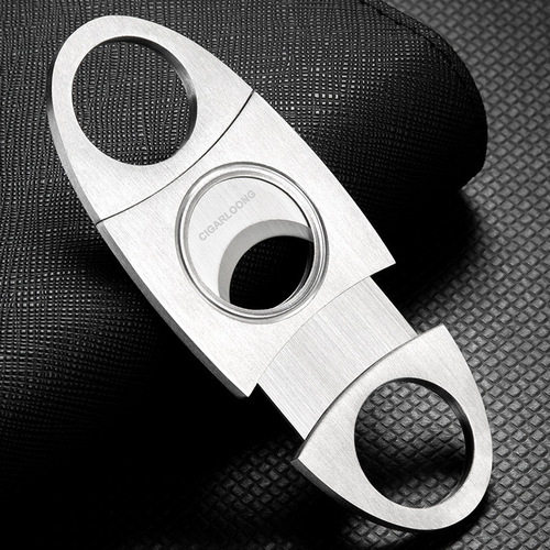 Wholesale factory stainless steel cigar cutter, Cuba cigar knife, minimalist cigar scissors, Shuanglóng cigar cutter