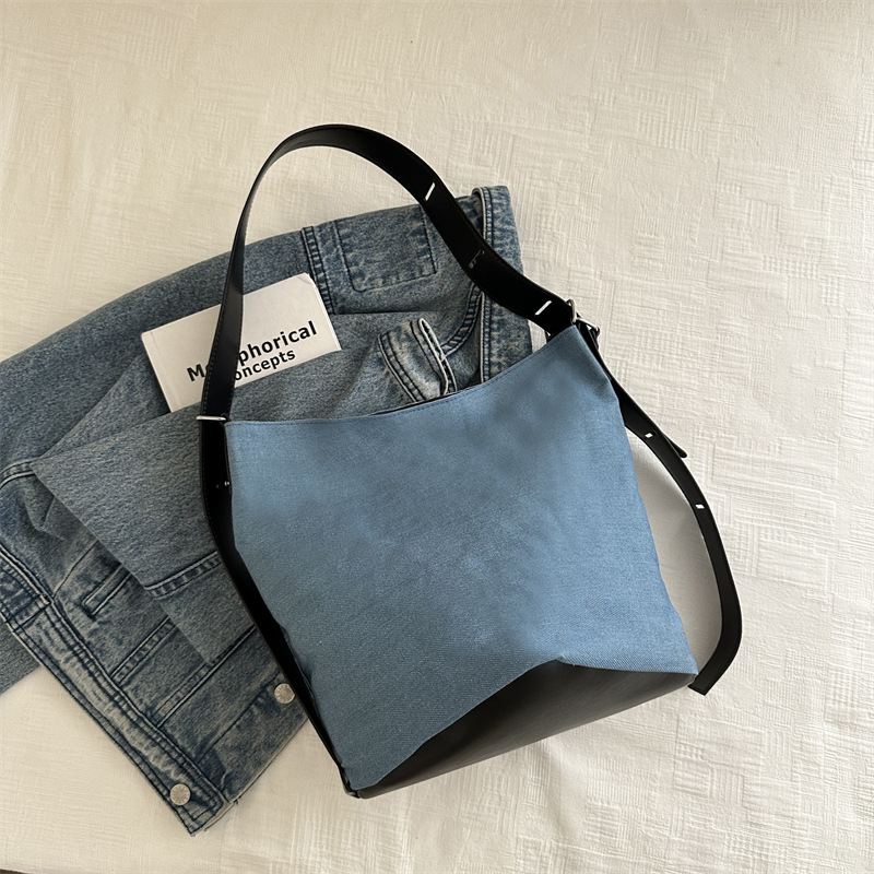 Nichezhong retro bolso de cubo para mujeres 2024 nuevo otoño y invierno versátil bolso de alta sensación bolso de hombro