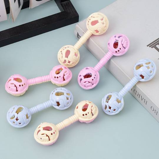 Toddler Double-headed Rattle Toy Baby Handheld Early Childhood Education Bell Toy Children's Intelligence Toy Gift Early Childhood Education Gift