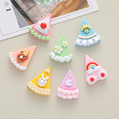 Fringe Pizza Cartoon Decor DIY Phone Case Material Pack Resin Accessories Hair Clip Headband Refrigerator Magnet