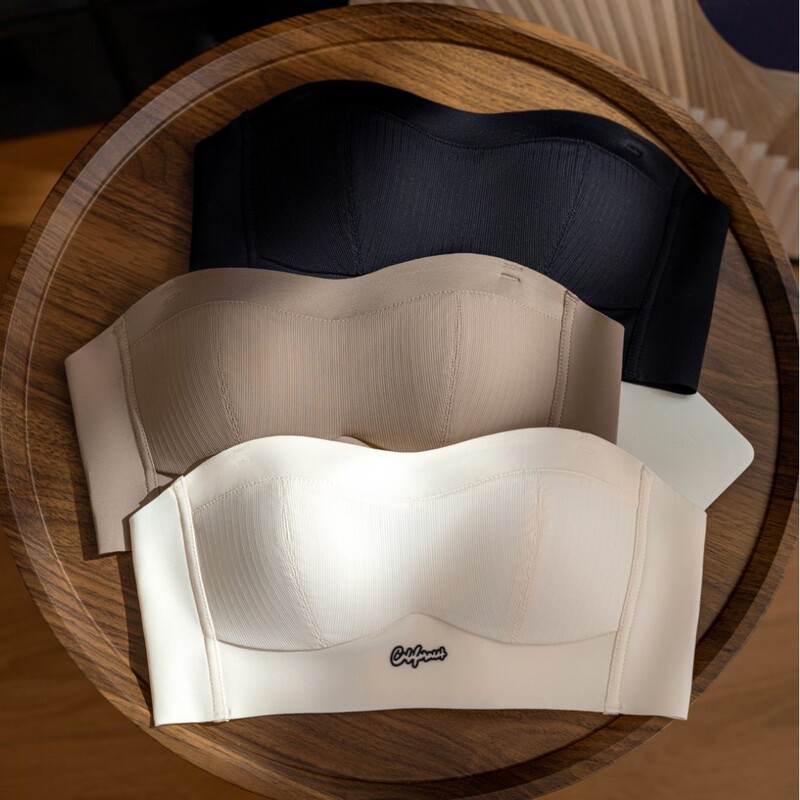 Original Strapless Bra for Women with Small Breasts, Thin Breast-Wrapping, Non-Slip Push-Up Tube Top Bra, Big Breasts Appear Smaller, Seamless and Invisible