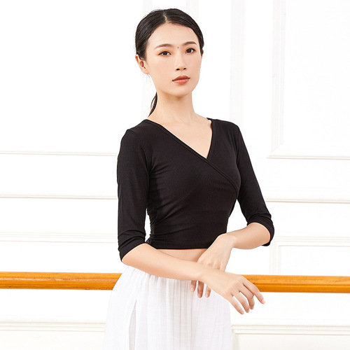 Welfare Latin dance practice clothes for women, adult modern dance practice clothes, yoga body suits, classical dance tops