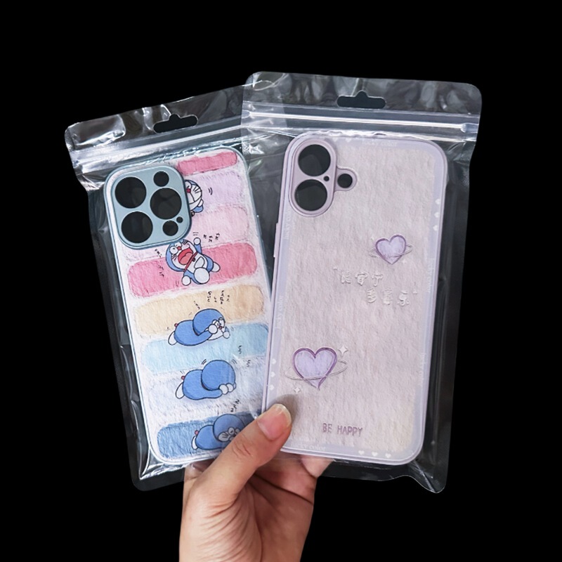 Double-Sided Transparent Mobile Phone Case Packaging Bag, Headphone Cover, Jewelry Mobile Phone Holder, Ziplock Bag, USB Data Cable Ziplock
