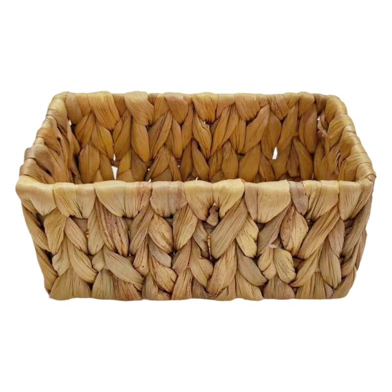 Amazon popular caja de almacenamiento papelería canasta de agua de la cesta de paja de la joyería de control remoto cesta de almacenamiento de tejido