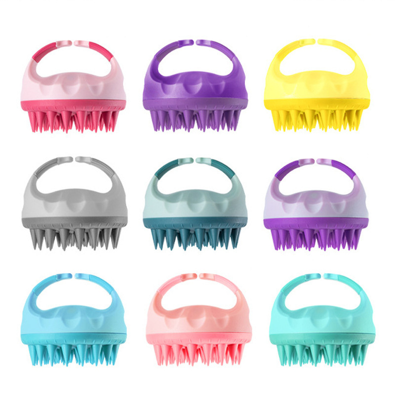 Silicone shampoo brush massager scalp massage brush shampoo comb adult shampoo massager hair comb beauty tool
