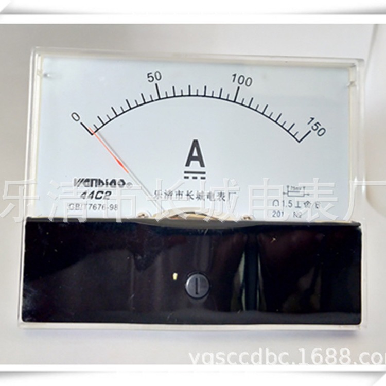 长城电表厂 44C2 150A 75MV 直流指针电流表 100*80