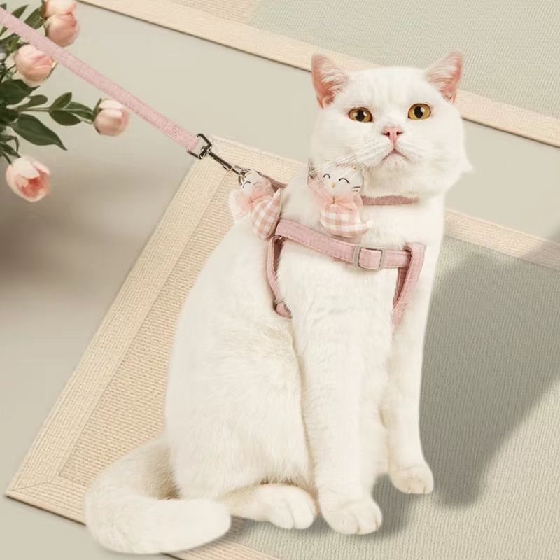 猫牽引ロープ、猫ロープ、調節可能な脱走防止、犬の散歩専用、小型犬ペット用品|undefined