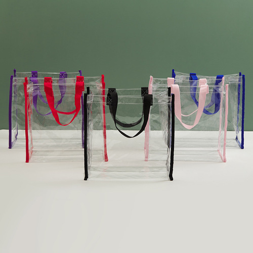 厂家专业印刷PVC手提袋 塑料透明购物袋礼品洗簌拉链袋可加印LOGO