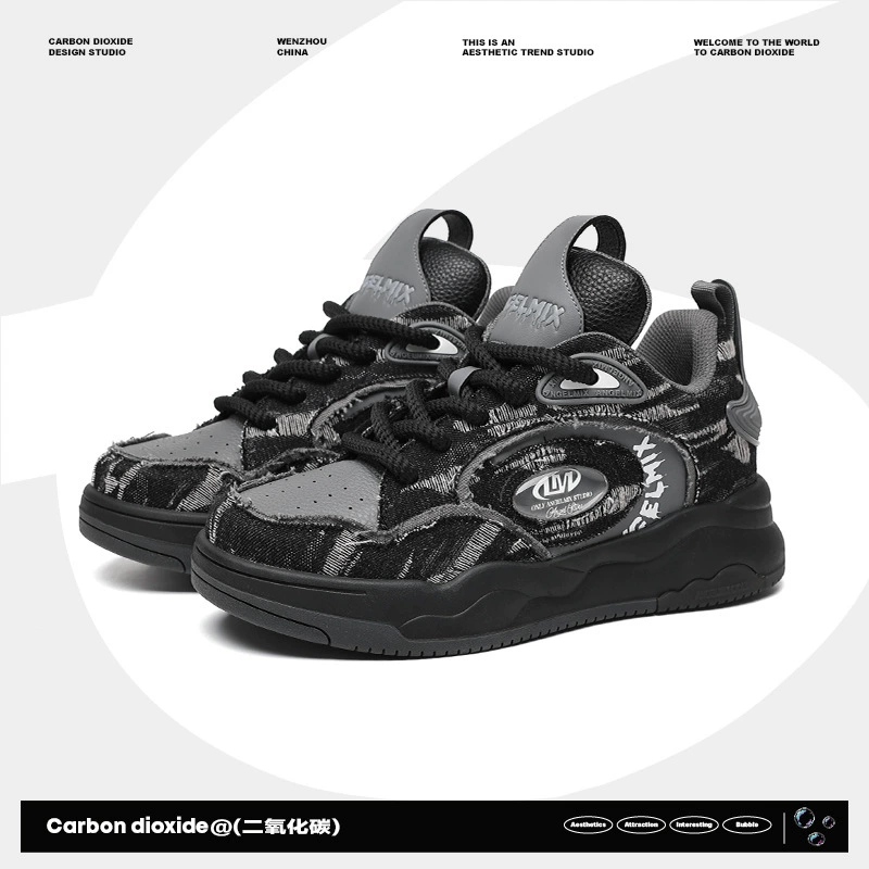 2024 Весенние новые универсальные хлебные туфли на повышенной платформе, обувь для досок, обувь для пар, мужская обувь, повседневная обувь, обувь для скейтбординга