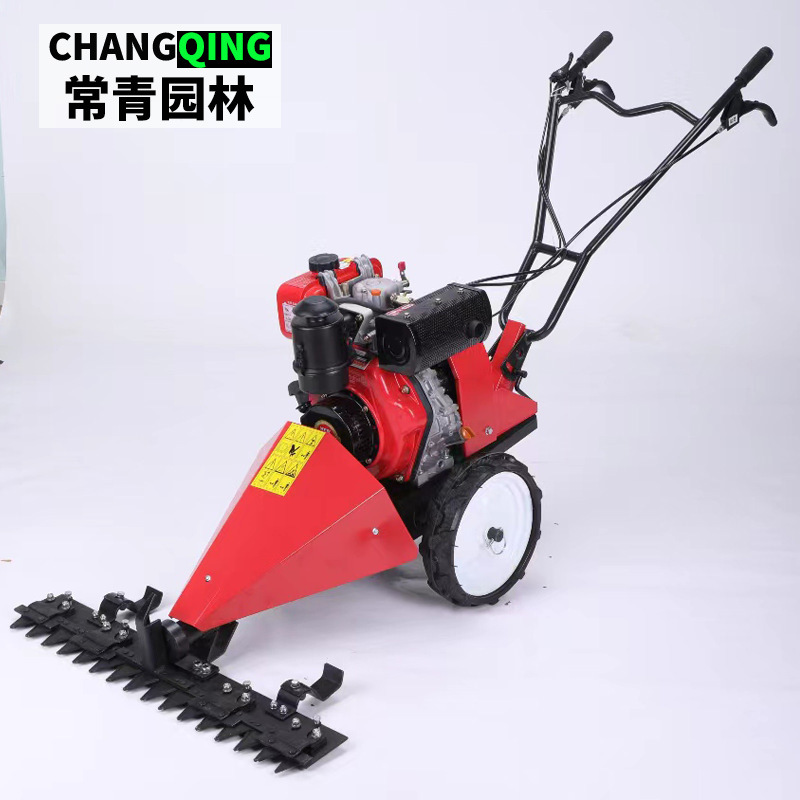 手推式剪草机 汽油柴油6.5马力果园路旁树篱草坪除草自走式割草机