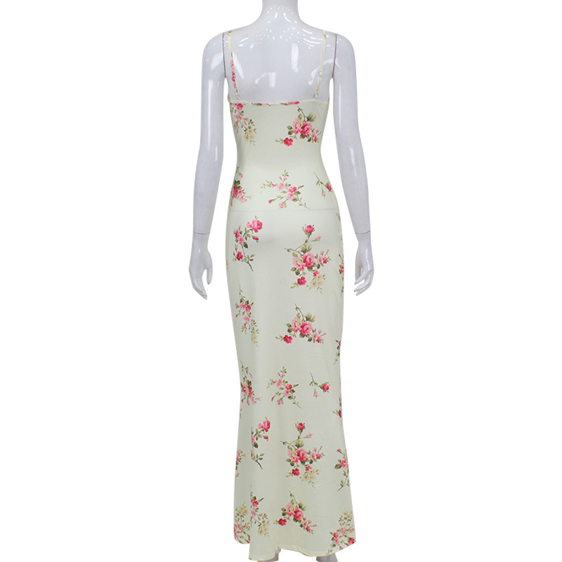 Women's Regular Dress Elegant V Neck Printing Sleeveless Flower Maxi Long Dress Masquerade display picture 7