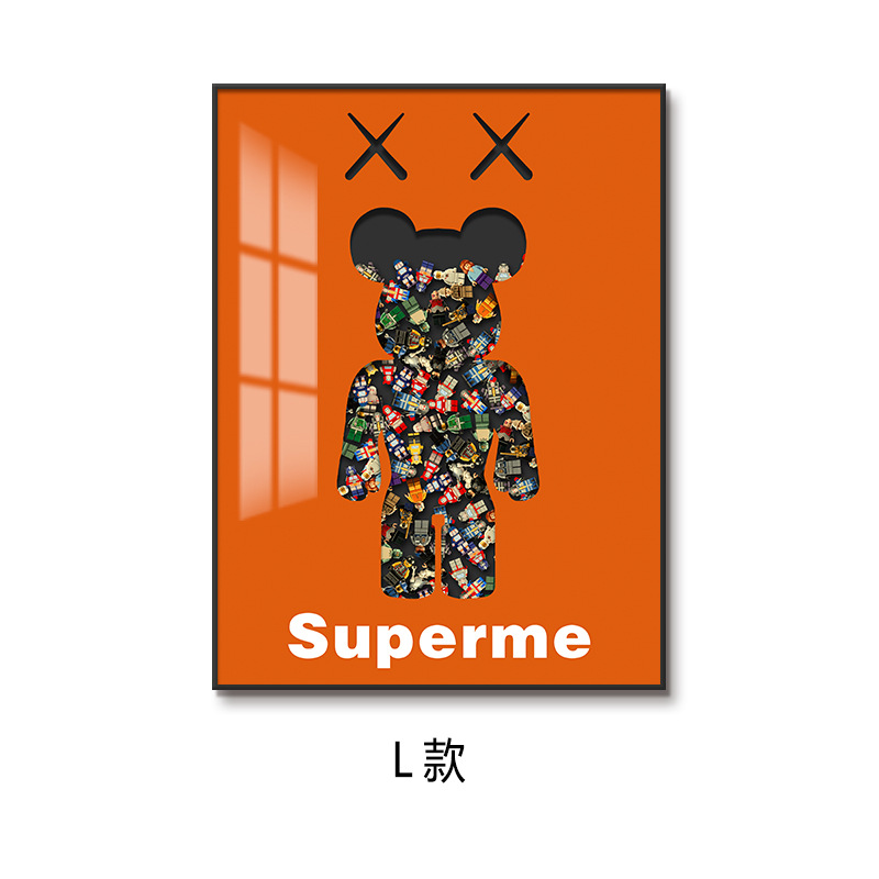 Bloques de construcción de Lego, pintura decorativa para personas, pasillo de entrada, sala de estar, sofá, pintura colgante, dormitorio infantil tridimensional 3D, pintura de cabecera