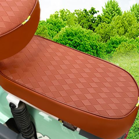 Funda de asiento de coche eléctrico Funda de cojín de cuero con protección solar impermeable Funda de cojín de coche eléctrico Cojín de asiento universal de bicicleta eléctrica pequeña image 11