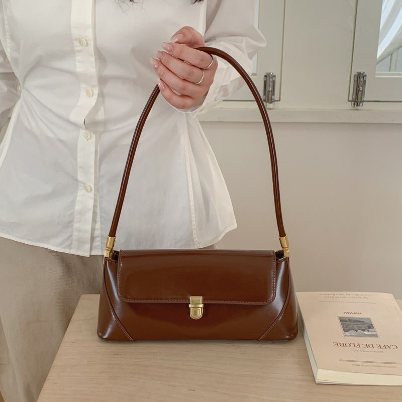 2026 Hot-Selling Simple Retro Shoulder Bag, Fashionable Versatile Baguette Bag, Summer Bestseller Korean Style Women's Bag